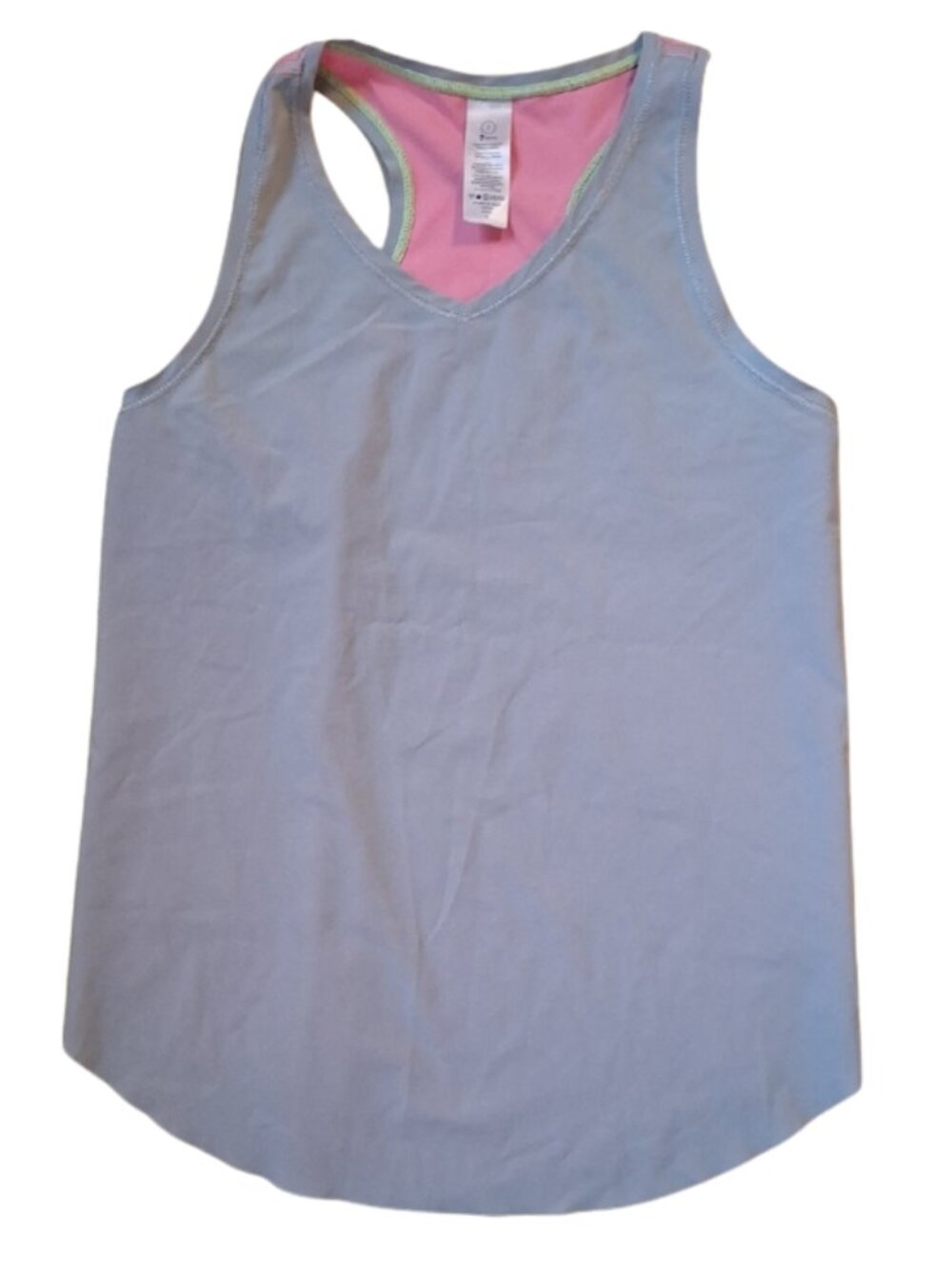 Ivivva by Lululemon🍋Set Motion Tank greyish blue pink beautiful back size 7